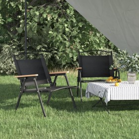 Camping chairs 2 pcs Oxford fabric black 54x43x59 cm by vidaXL, Garden chairs - Ref: Foro24-319482, Price: 82,74 €, Discount: %