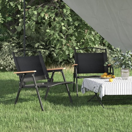 Campingstühle 2 Stk. Oxford-Stoff schwarz 54x43x59 cm von vidaXL, Gartenstühle - Ref: Foro24-319482, Preis: 82,74 €, Rabatt: %