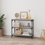 Sonoma gray plywood and steel shelving 80x33x70.5 cm by vidaXL, Bookcases and shelves - Ref: Foro24-819340, Price: 45,00 €, D...