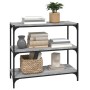 Sonoma gray plywood and steel shelving 80x33x70.5 cm by vidaXL, Bookcases and shelves - Ref: Foro24-819340, Price: 45,00 €, D...