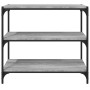 Sonoma gray plywood and steel shelving 80x33x70.5 cm by vidaXL, Bookcases and shelves - Ref: Foro24-819340, Price: 45,00 €, D...