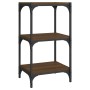 Brown oak plywood and steel shelf 40x33x70.5 cm by vidaXL, Bookcases and shelves - Ref: Foro24-819311, Price: 43,33 €, Discou...