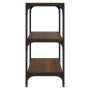 Brown oak plywood and steel shelf 40x33x70.5 cm by vidaXL, Bookcases and shelves - Ref: Foro24-819311, Price: 43,33 €, Discou...