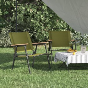 Sillas de camping 2 uds tela Oxford verde 54x55x78 cm de vidaXL, Sillas de jardín - Ref: Foro24-319486, Precio: 92,26 €, Desc...