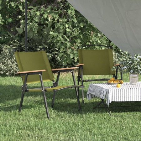 Camping chairs 2 pcs green Oxford cloth 54x55x78 cm by vidaXL, Garden chairs - Ref: Foro24-319486, Price: 92,26 €, Discount: %