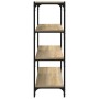 Sonoma oak plywood and steel shelving 80x33x100 cm by vidaXL, Bookcases and shelves - Ref: Foro24-819343, Price: 61,35 €, Dis...