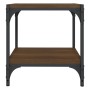 TV stand made of plywood and brown oak steel 40x33x41 cm by vidaXL, TV Furniture - Ref: Foro24-819306, Price: 24,47 €, Discou...