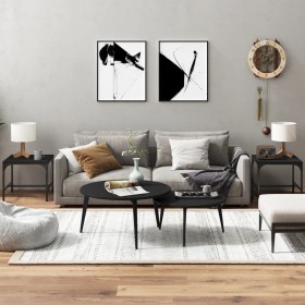 Side tables 2 pcs black plywood 40x40x35 cm by vidaXL, Coffee table - Ref: Foro24-819403, Price: 31,45 €, Discount: %