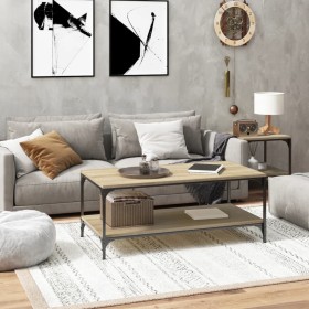 Sonoma oak plywood coffee table 80x50x40 cm by vidaXL, Coffee table - Ref: Foro24-819368, Price: 56,63 €, Discount: %