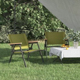 Camping chairs 2 pcs Green Oxford fabric 54x43x59 cm by vidaXL, Garden chairs - Ref: Foro24-319483, Price: 82,84 €, Discount: %