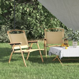 Campingstühle 2 Stück beiges Oxford-Gewebe 54x43x59 cm von vidaXL, Gartenstühle - Ref: Foro24-319481, Preis: 91,91 €, Rabatt: %