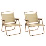 Camping chairs 2 pcs beige Oxford fabric 54x43x59 cm by vidaXL, Garden chairs - Ref: Foro24-319481, Price: 91,91 €, Discount: %