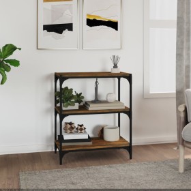 Plywood and smoked oak steel shelving 60x33x70.5 cm by vidaXL, Bookcases and shelves - Ref: Foro24-819324, Price: 40,99 €, Di...