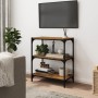 Plywood and smoked oak steel shelving 60x33x70.5 cm by vidaXL, Bookcases and shelves - Ref: Foro24-819324, Price: 46,45 €, Di...