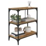 Plywood and smoked oak steel shelving 60x33x70.5 cm by vidaXL, Bookcases and shelves - Ref: Foro24-819324, Price: 46,45 €, Di...