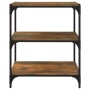 Plywood and smoked oak steel shelving 60x33x70.5 cm by vidaXL, Bookcases and shelves - Ref: Foro24-819324, Price: 46,45 €, Di...