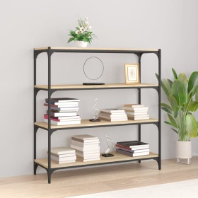 Sonoma oak plywood and steel shelving 100x33x100 cm by vidaXL, Bookcases and shelves - Ref: Foro24-819358, Price: 66,99 €, Di...