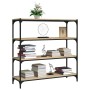 Sonoma oak plywood and steel shelving 100x33x100 cm by vidaXL, Bookcases and shelves - Ref: Foro24-819358, Price: 66,25 €, Di...