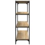 Sonoma oak plywood and steel shelving 100x33x100 cm by vidaXL, Bookcases and shelves - Ref: Foro24-819358, Price: 66,25 €, Di...