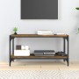 Smoked oak plywood and steel TV cabinet 80x33x41 cm by vidaXL, TV Furniture - Ref: Foro24-819334, Price: 46,03 €, Discount: %