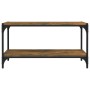 Smoked oak plywood and steel TV cabinet 80x33x41 cm by vidaXL, TV Furniture - Ref: Foro24-819334, Price: 46,03 €, Discount: %