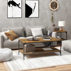 Smoked oak plywood coffee table 100x50x40 cm by vidaXL, Coffee table - Ref: Foro24-819364, Price: 57,72 €, Discount: %