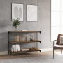 Plywood and smoked oak steel shelving 100x33x70.5 cm by vidaXL, Bookcases and shelves - Ref: Foro24-819354, Price: 68,30 €, D...