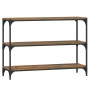 Plywood and smoked oak steel shelving 100x33x70.5 cm by vidaXL, Bookcases and shelves - Ref: Foro24-819354, Price: 68,30 €, D...