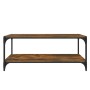 Smoked oak plywood and steel TV cabinet 100x33x41 cm by vidaXL, TV Furniture - Ref: Foro24-819349, Price: 47,11 €, Discount: %