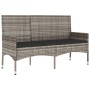 Set de muebles de jardín 4 pzas y cojines ratán sintético gris de vidaXL, Conjuntos de jardín - Ref: Foro24-319505, Precio: 2...