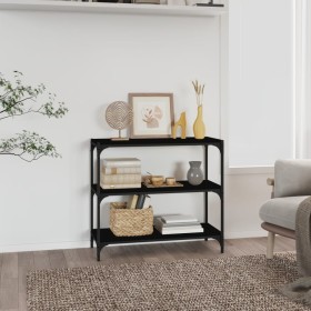 Plywood and black steel shelving 80x33x70.5 cm by vidaXL, Bookcases and shelves - Ref: Foro24-819337, Price: 51,99 €, Discoun...