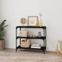 Plywood and black steel shelving 80x33x70.5 cm by vidaXL, Bookcases and shelves - Ref: Foro24-819337, Price: 51,99 €, Discoun...