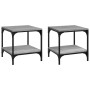 2 gray Sonoma plywood side tables 40x40x40 cm by vidaXL, Coffee table - Ref: Foro24-819384, Price: 61,99 €, Discount: %