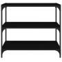 Plywood and black steel shelving 80x33x70.5 cm by vidaXL, Bookcases and shelves - Ref: Foro24-819337, Price: 51,99 €, Discoun...