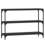 Plywood and black steel shelving 100x33x70.5 cm by vidaXL, Bookcases and shelves - Ref: Foro24-819352, Price: 64,99 €, Discou...