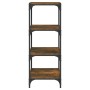 Plywood and smoked oak steel shelving 40x33x100 cm by vidaXL, Bookcases and shelves - Ref: Foro24-819314, Price: 57,61 €, Dis...