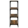 Plywood and smoked oak steel shelving 40x33x100 cm by vidaXL, Bookcases and shelves - Ref: Foro24-819314, Price: 57,61 €, Dis...