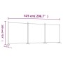 Biombo divisor de 3 paneles de tela blanco 525x180 cm de vidaXL, Divisores de ambientes - Ref: Foro24-350278, Precio: 48,51 €...