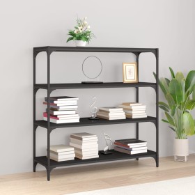 Plywood and black steel shelving 100x33x100 cm by vidaXL, Bookcases and shelves - Ref: Foro24-819357, Price: 59,01 €, Discoun...