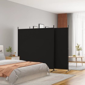 Divider screen with 3 black fabric panels 525x180 cm by vidaXL, Room dividers - Ref: Foro24-350281, Price: 60,61 €, Discount: %