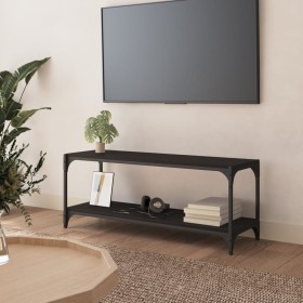 Plywood and black steel TV cabinet 100x33x41 cm by vidaXL, TV Furniture - Ref: Foro24-819347, Price: 48,99 €, Discount: %