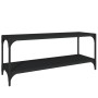 Plywood and black steel TV cabinet 100x33x41 cm by vidaXL, TV Furniture - Ref: Foro24-819347, Price: 49,13 €, Discount: %