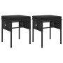 Set muebles de jardín 6 piezas y cojines ratán sintético negro de vidaXL, Conjuntos de jardín - Ref: Foro24-319510, Precio: 2...