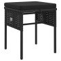 Set muebles de jardín 6 piezas y cojines ratán sintético negro de vidaXL, Conjuntos de jardín - Ref: Foro24-319510, Precio: 2...