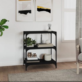 Plywood and black steel shelving 60x33x70.5 cm by vidaXL, Bookcases and shelves - Ref: Foro24-819322, Price: 38,80 €, Discoun...