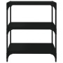 Plywood and black steel shelving 60x33x70.5 cm by vidaXL, Bookcases and shelves - Ref: Foro24-819322, Price: 38,78 €, Discoun...