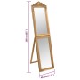 Golden standing mirror 40x160 cm by vidaXL, Mirrors - Ref: Foro24-351521, Price: 63,86 €, Discount: %