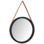 Wall mirror with black strap Ø45 cm by vidaXL, Mirrors - Ref: Foro24-351539, Price: 42,99 €, Discount: %