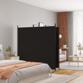 Divider screen with 2 black fabric panels 348x180 cm by vidaXL, Room dividers - Ref: Foro24-350277, Price: 49,01 €, Discount: %