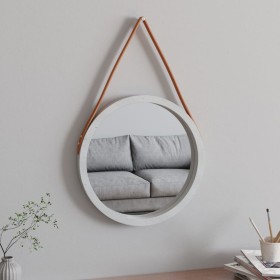 Wall mirror with white strap Ø45 cm by vidaXL, Mirrors - Ref: Foro24-351536, Price: 37,99 €, Discount: %